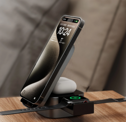 Belaidis įkroviklis 3in1 Dudao A11Pro+ 15W (telefonui, laikrodžiui, ausinėms) juodas 